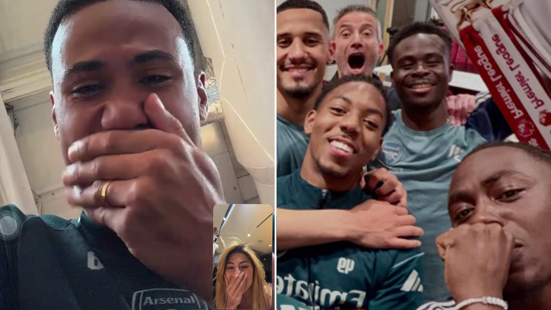 Arsenal Star Gabriel Magalhaes Shares Heartfelt FaceTime Moment with Wife Gabrielle Following Premier League Title Victory